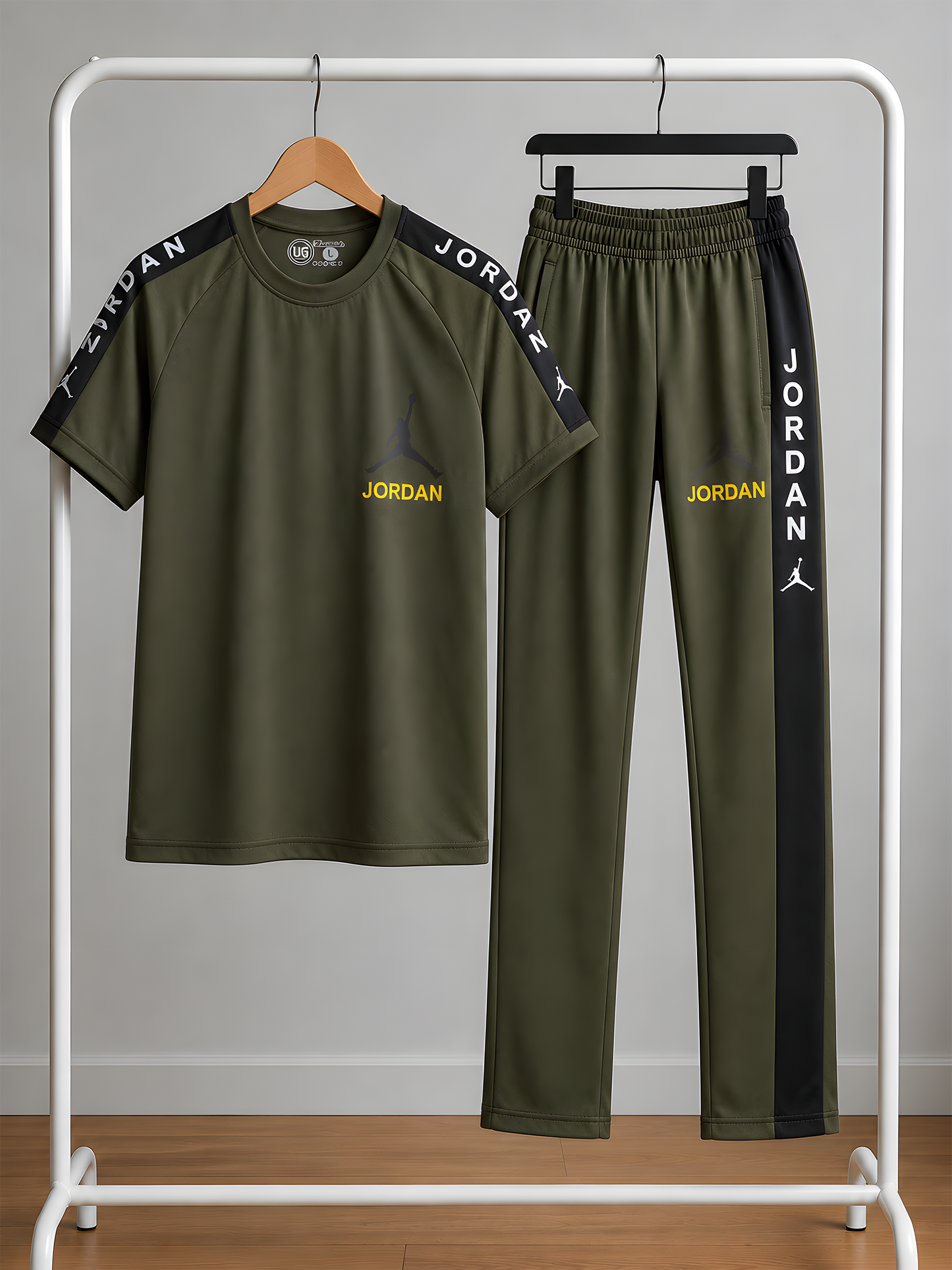 Men's Olive Green Activewear Set