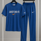 Men's Royal Blue Activewear Set – Performance T-Shirt & Track Pants