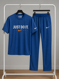 Men's Royal Blue Activewear Set – Performance T-Shirt & Track Pants