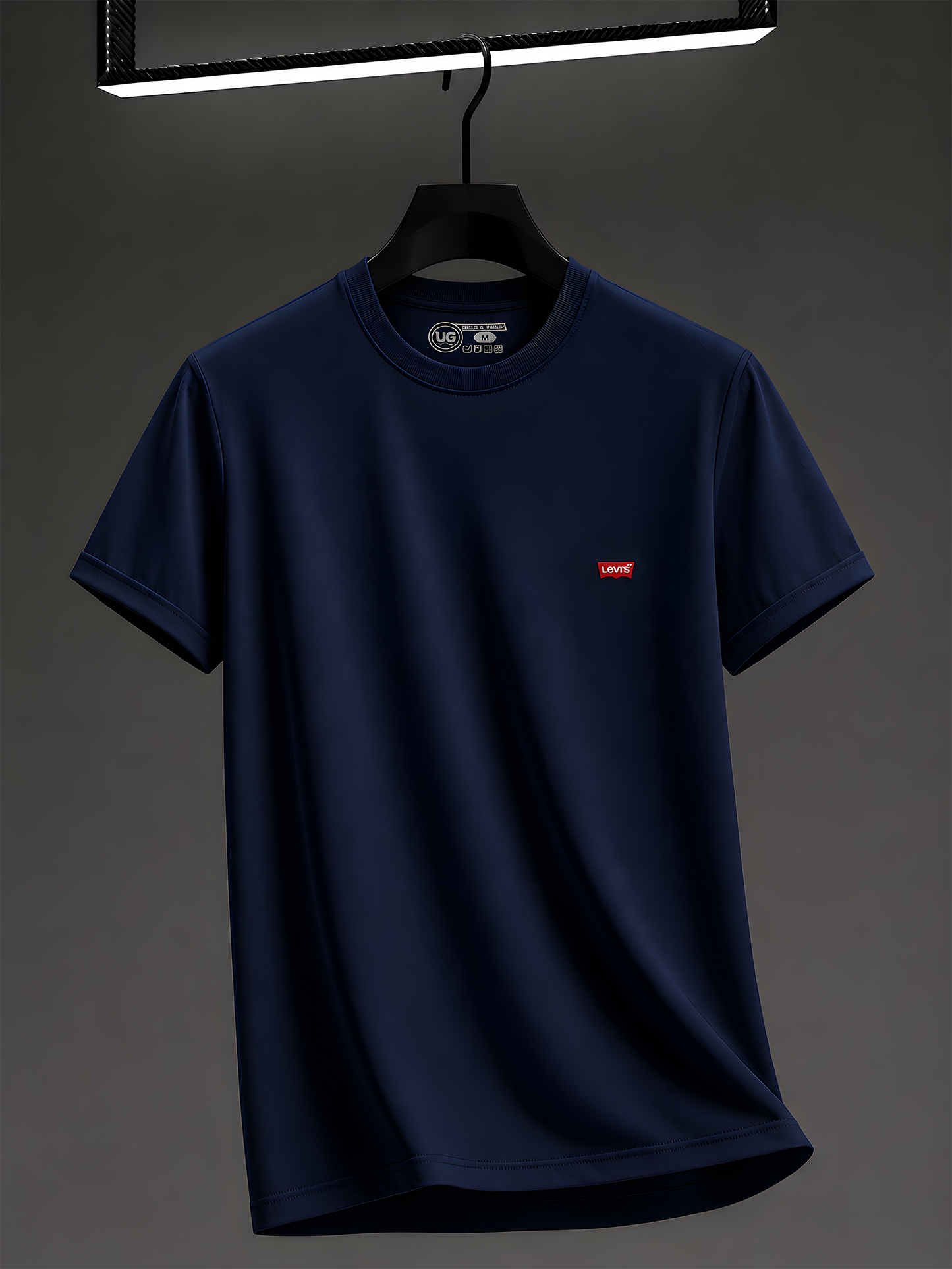Men's Premium Navy Blue Minimal Logo Crew Neck T-Shirt (Copy)