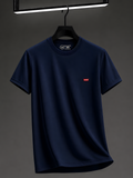 Men's Premium Navy Blue Minimal Logo Crew Neck T-Shirt (Copy)