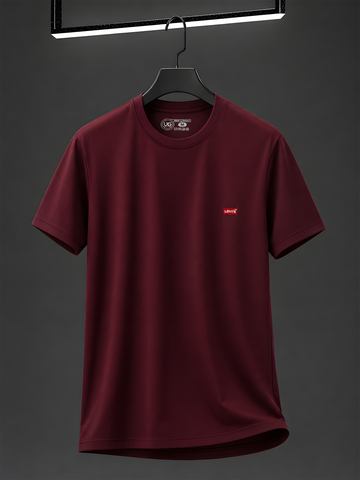 Men's Classic Maroon Crew Neck T-Shirt – Premium Everyday Wear | House of Umar