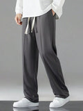 Men's Premium Charcoal Grey Relaxed Fit Drawstring Trousers