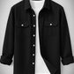 Men's Premium Black Casual Cotton Overshirt